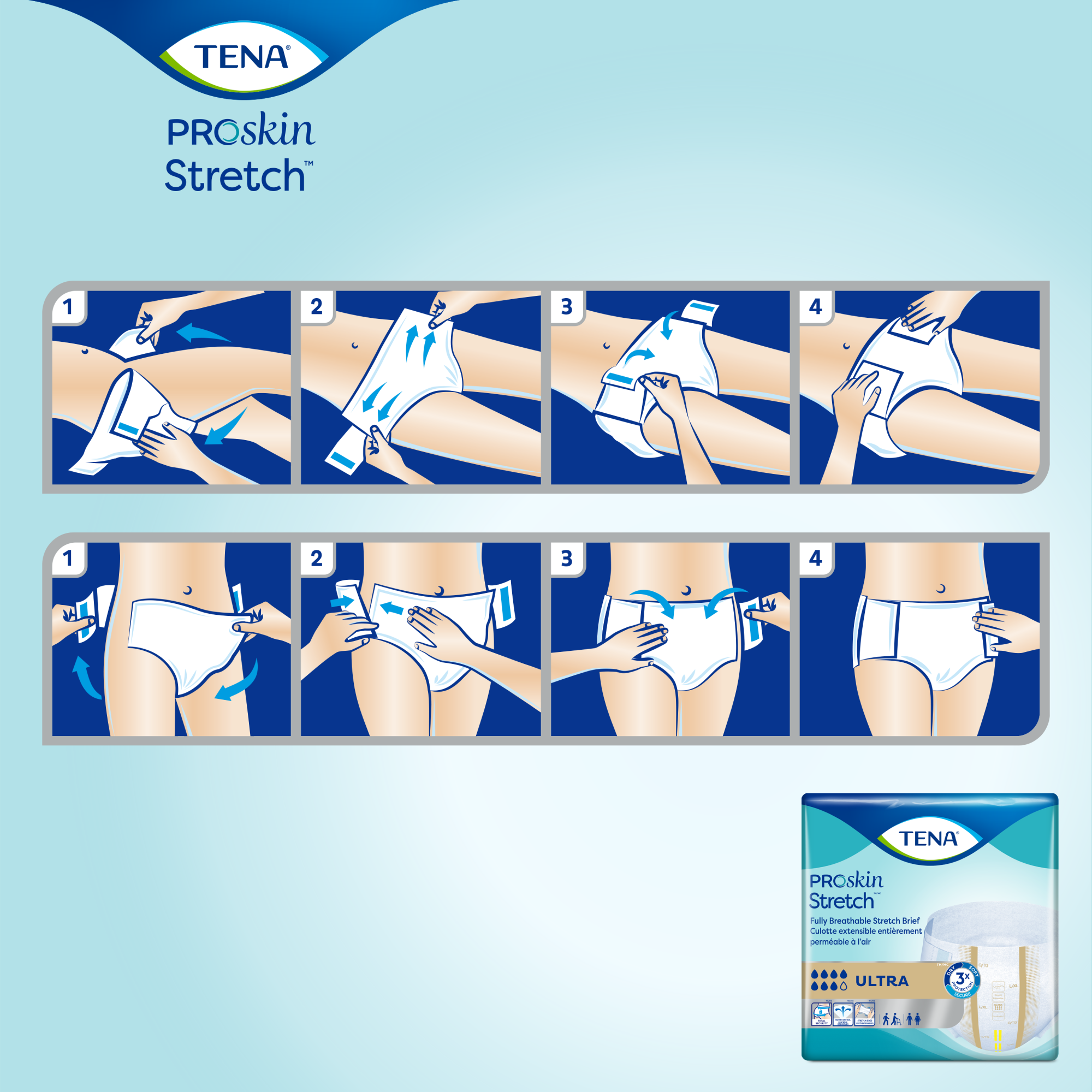 Comment utiliser les culottes extensibles TENA ProSkin Comment utiliser les culottes extensibles TENA ProSkin